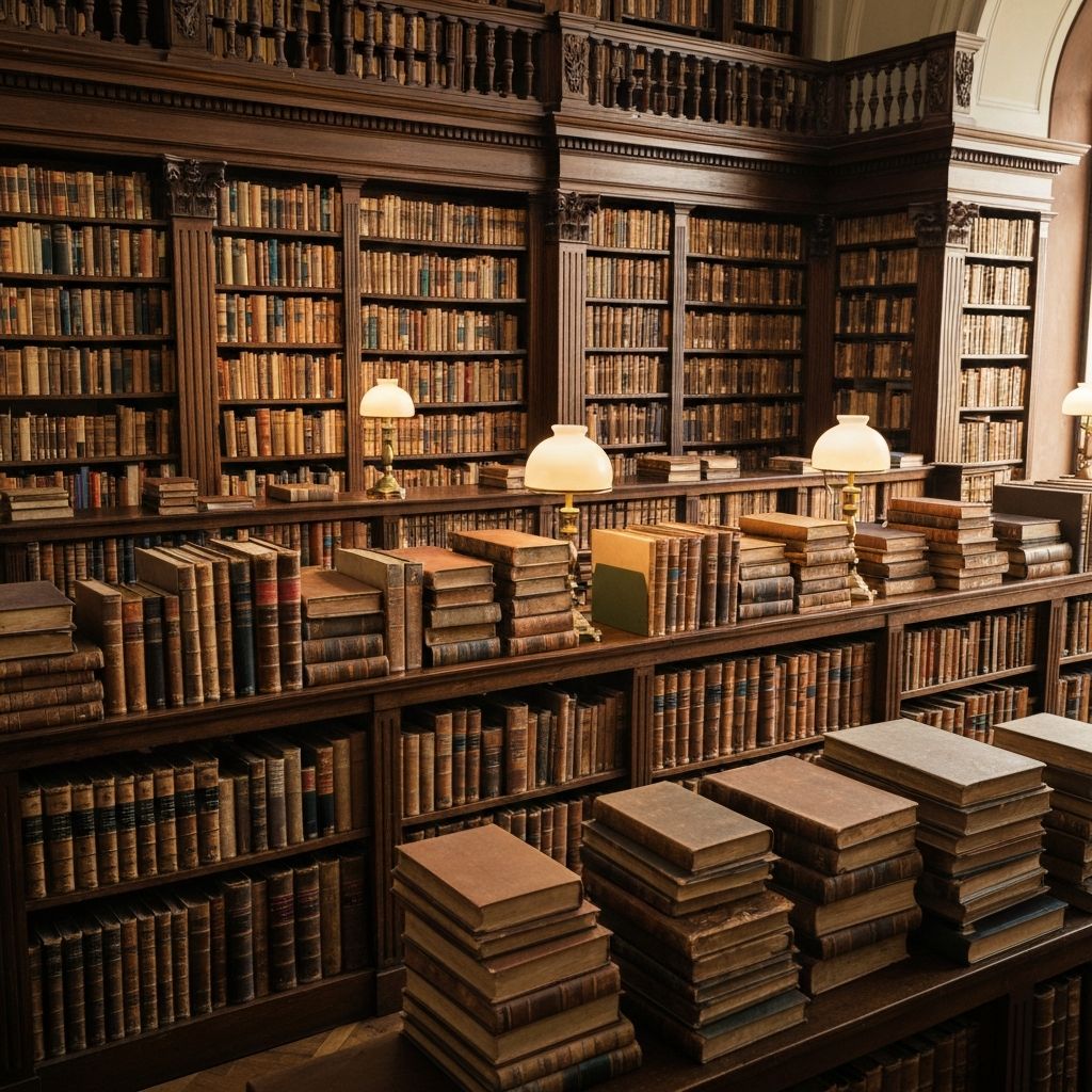 Old books in library